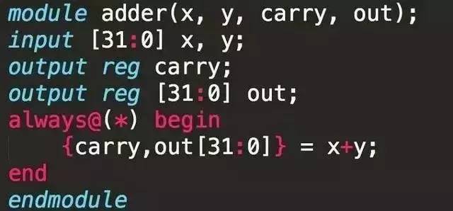 Verilog语法高亮效果2